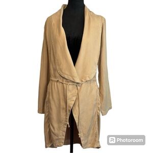 NWT‎ Max Jeans Wrap-Style high-Low Tan Coat in Size L